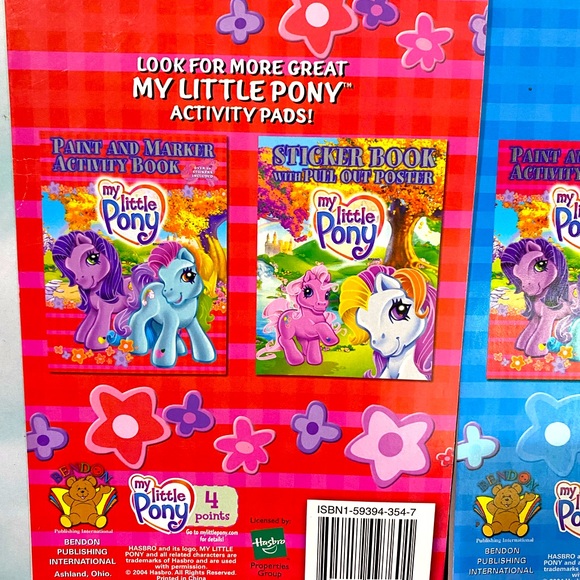MY LITTLE PONY G3 NWT 2003 COLORING & ACTIVITY PAD BUNDLE OF 3 HASBRO - Picture 6 of 8